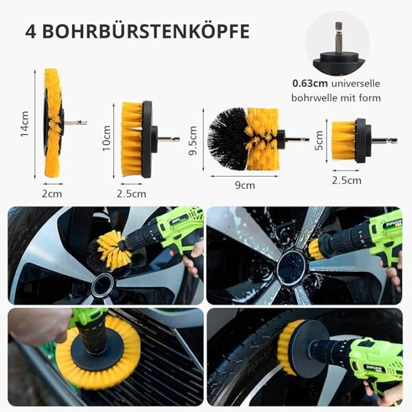 Kit Nettoyage Voiture,20 pièces Detailing Auto Kit de Lavage de Voiture avec brosses – Image 3