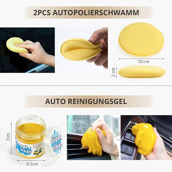 Kit Nettoyage Voiture,20 pièces Detailing Auto Kit de Lavage de Voiture avec brosses – Image 2
